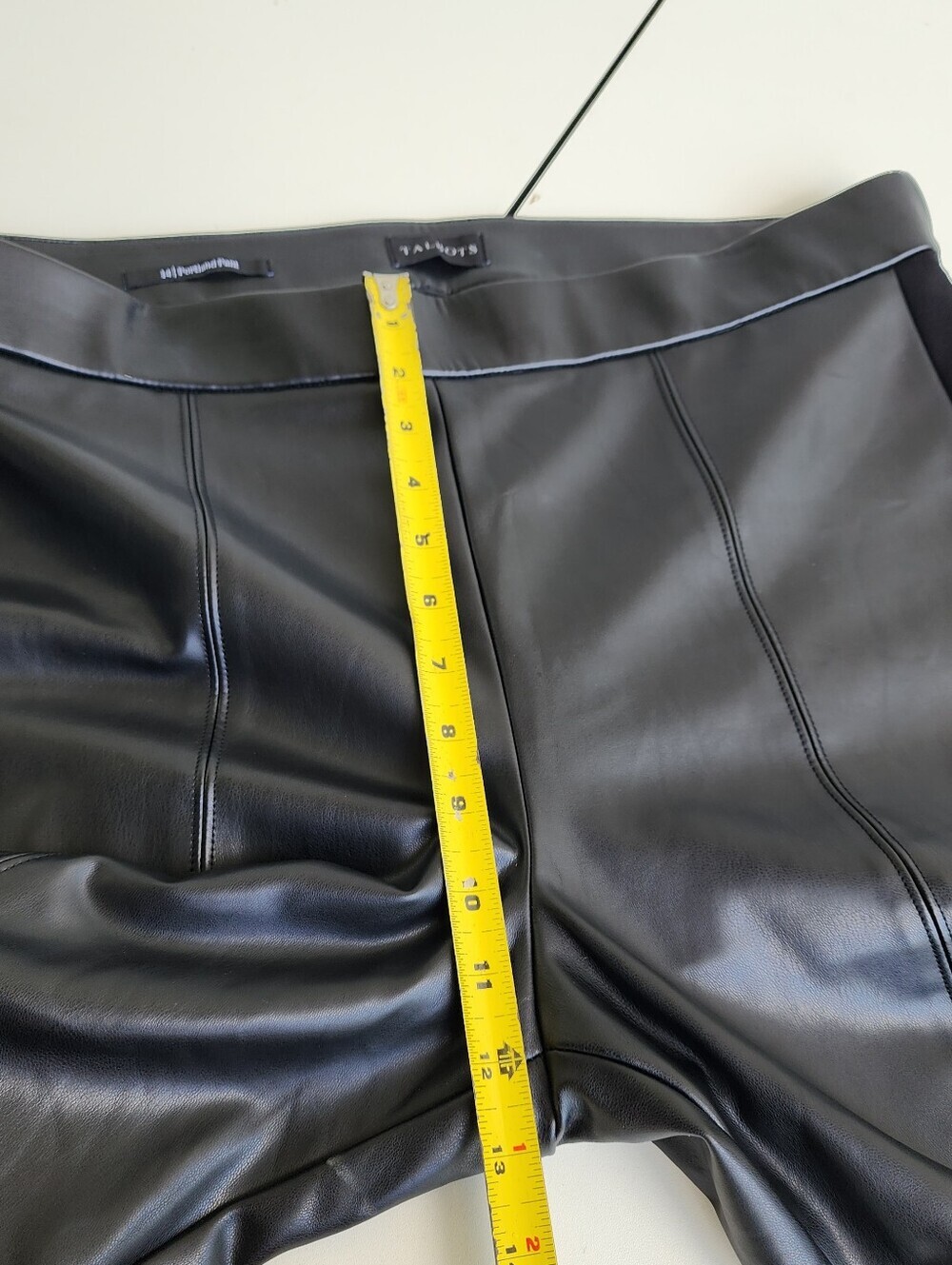 Talbots Portland Faux Leather Leggings Womens Skinny Pants Stretch Black Sz 14 - Picture 10 of 16